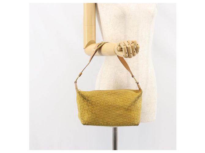 Céline Borsa a spalla in tela Macadam C di CELINE, oro giallo, autentica 159012 D'oro - vista 21