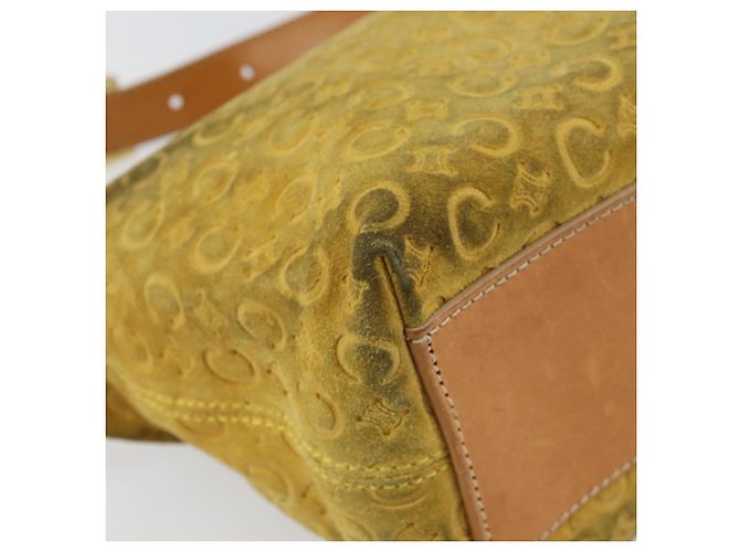 Céline Borsa a spalla in tela Macadam C di CELINE, oro giallo, autentica 159012 D'oro - vista 9