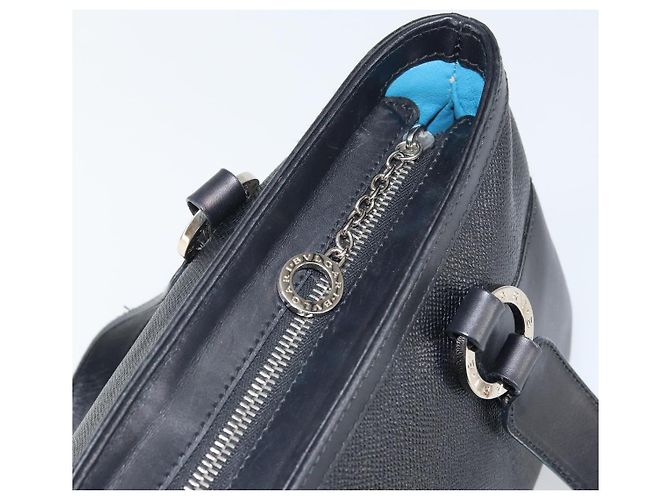 Bulgari Borsa a mano BVLGARI in pelle nera e argento Auth bs31966 Nero - vista 10
