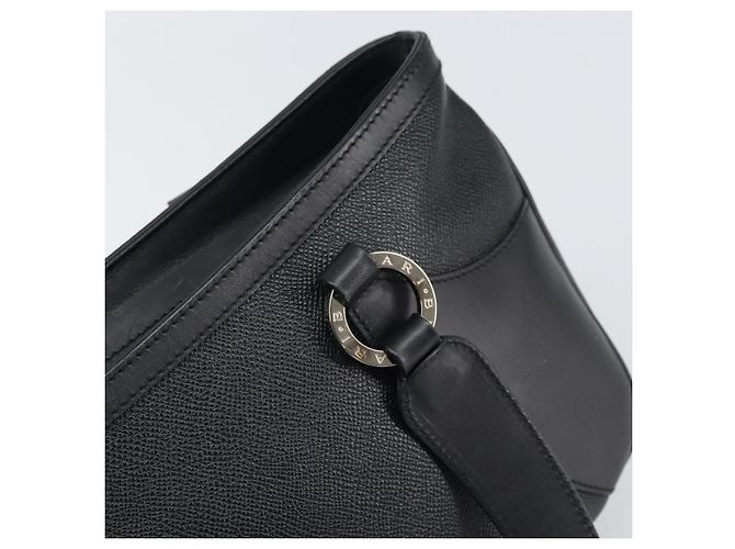 Bulgari Borsa a mano BVLGARI in pelle nera e argento Auth bs31966 Nero - vista 17