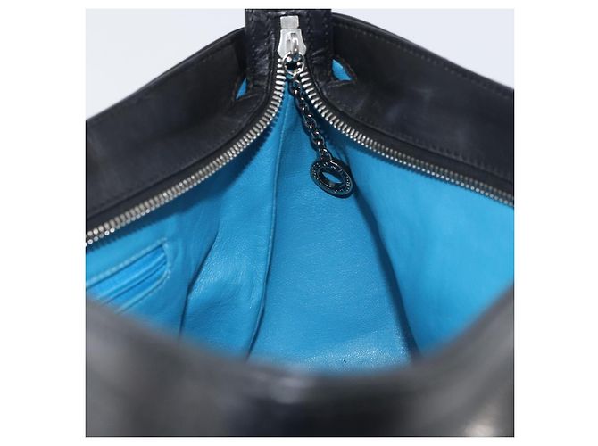 Bulgari Borsa a mano BVLGARI in pelle nera e argento Auth bs31966 Nero - vista 19