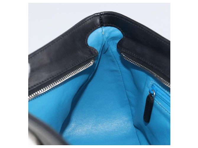 Bulgari Borsa a mano BVLGARI in pelle nera e argento Auth bs31966 Nero - vista 20
