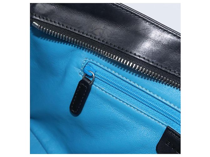 Bulgari Borsa a mano BVLGARI in pelle nera e argento Auth bs31966 Nero - vista 21