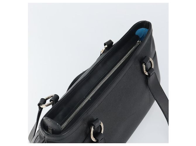 Bulgari Borsa a mano BVLGARI in pelle nera e argento Auth bs31966 Nero - vista 6