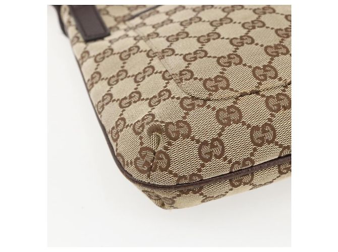 Borsa a Spalla GG Canvas Gucci Beige Argento 122793 Auth ep12602 - vista 14