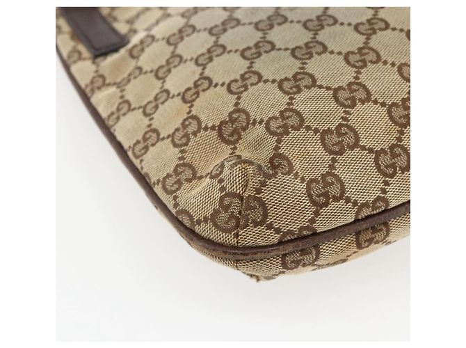 Borsa a Spalla GG Canvas Gucci Beige Argento 122793 Auth ep12602 - vista 16