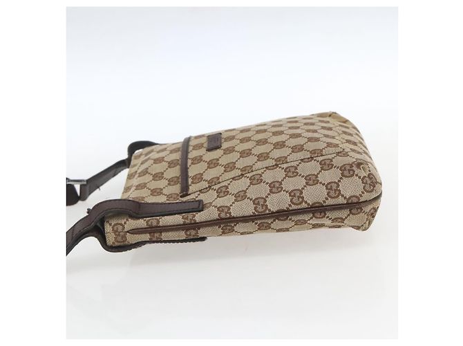 Borsa a Spalla GG Canvas Gucci Beige Argento 122793 Auth ep12602 - vista 3