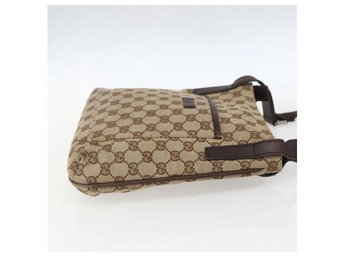 Borsa a Spalla GG Canvas Gucci Beige Argento 122793 Auth ep12602 - vista 4