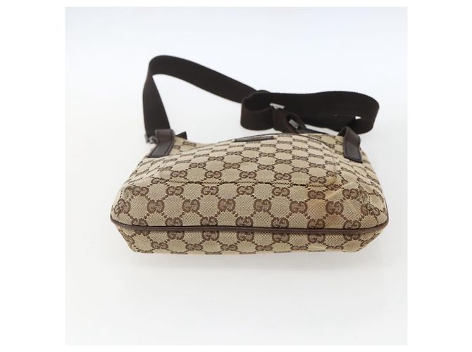 Borsa a Spalla GG Canvas Gucci Beige Argento 122793 Auth ep12602 - vista 5