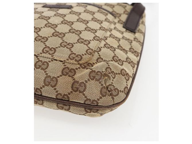 Borsa a Spalla GG Canvas Gucci Beige Argento 122793 Auth ep12602 - vista 9