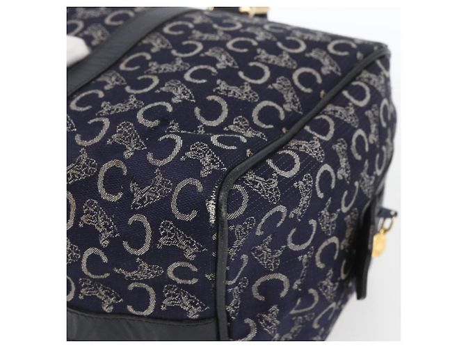 Céline Borsa a mano in tela Macadam C di CELINE, blu navy e oro, autentica ka1329 D'oro - vista 15