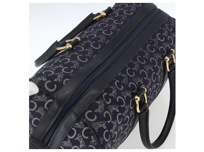 Céline Borsa a mano in tela Macadam C di CELINE, blu navy e oro, autentica ka1329 D'oro - vista 6