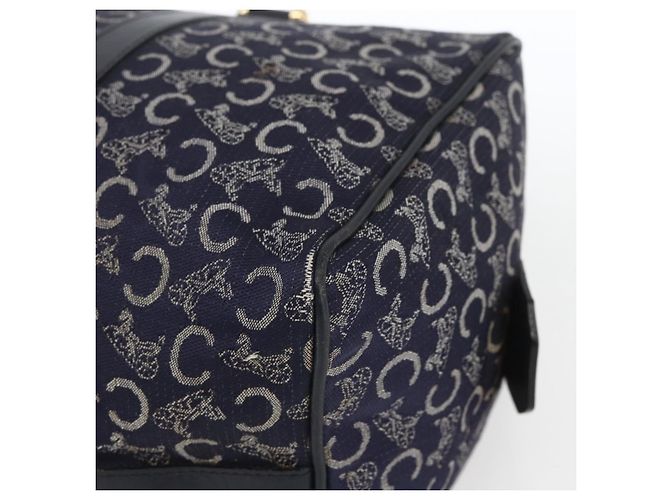 Céline Borsa a mano in tela Macadam C di CELINE, blu navy e oro, autentica ka1329 D'oro - vista 9