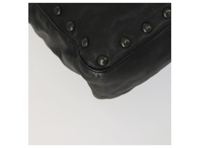 PRADA Borsa Tote in Pelle Nera Argento Auth mr1666 Nero - vista 14