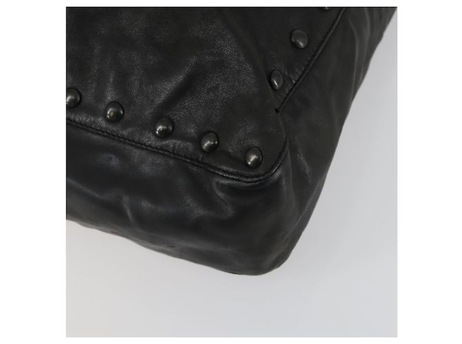 PRADA Borsa Tote in Pelle Nera Argento Auth mr1666 Nero - vista 15