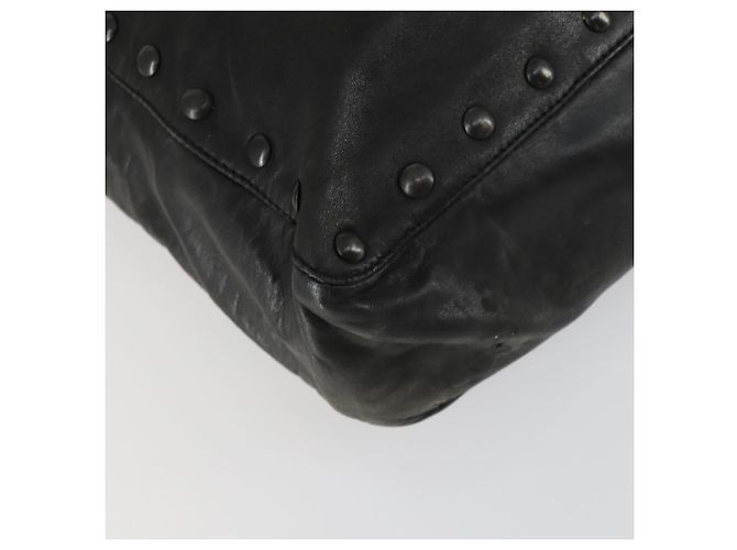 PRADA Borsa Tote in Pelle Nera Argento Auth mr1666 Nero - vista 16