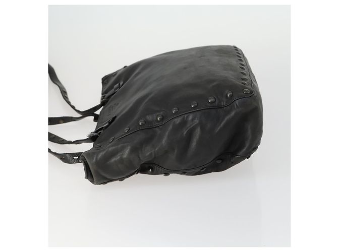 PRADA Borsa Tote in Pelle Nera Argento Auth mr1666 Nero - vista 4