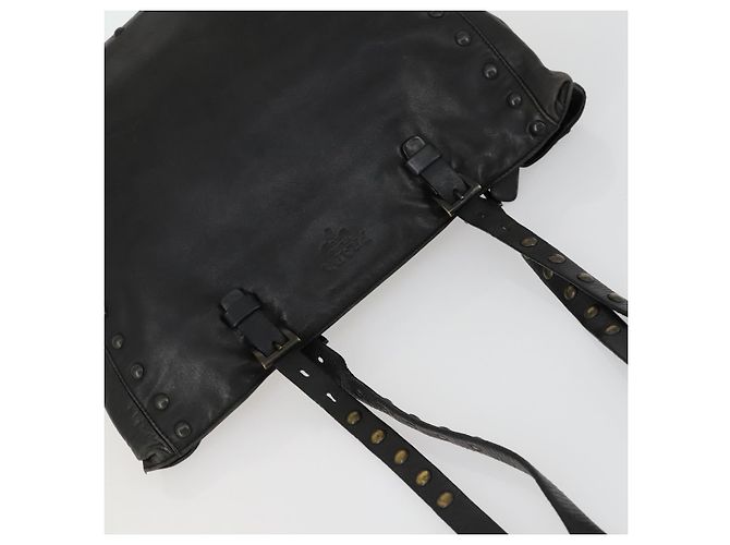 PRADA Borsa Tote in Pelle Nera Argento Auth mr1666 Nero - vista 6