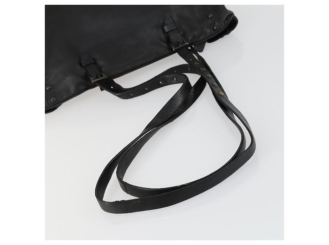 PRADA Borsa Tote in Pelle Nera Argento Auth mr1666 Nero - vista 7