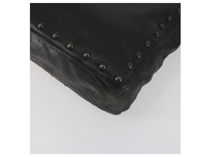 PRADA Borsa Tote in Pelle Nera Argento Auth mr1666 Nero - vista 9