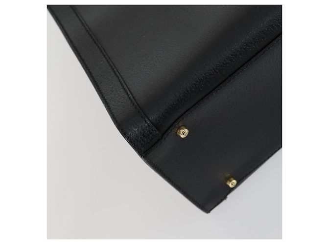 Borsa a mano in pelle Gucci Bamboo Nera Oro 002 1186 0260 Auth 156902 Nero D'oro - vista 14