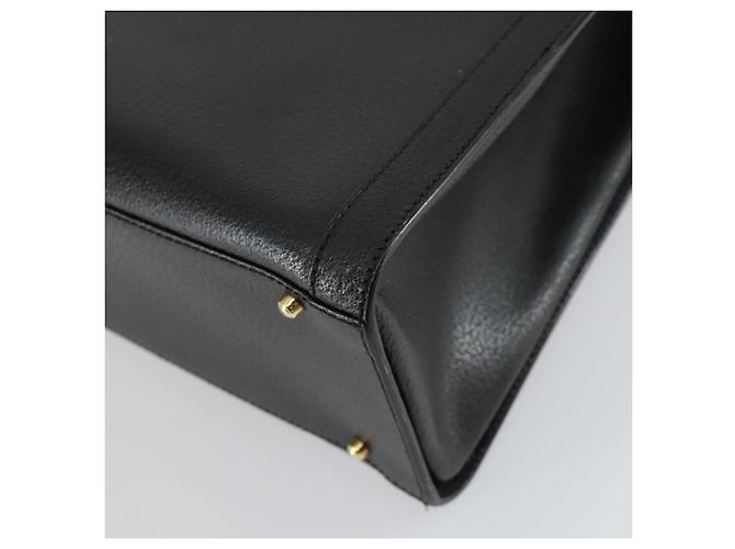Borsa a mano in pelle Gucci Bamboo Nera Oro 002 1186 0260 Auth 156902 Nero D'oro - vista 15