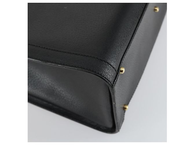 Borsa a mano in pelle Gucci Bamboo Nera Oro 002 1186 0260 Auth 156902 Nero D'oro - vista 16