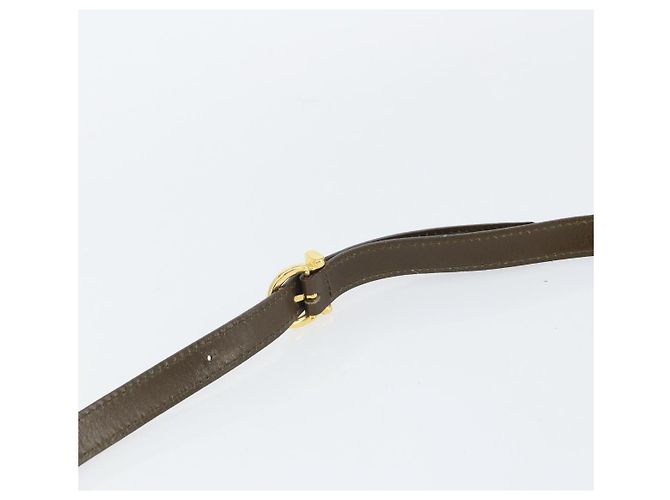 Borsa a Spalla Salvatore Ferragamo Vala in Pelle Scamosciata 2 in 1 Verde Oro Auth BA9381 - vista 14