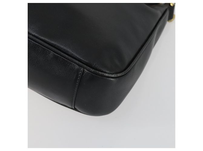 Borsa a mano in pelle Gucci Bamboo 2way Nera Oro 001 1638 2615 Auth 156944 Nero D'oro - vista 15