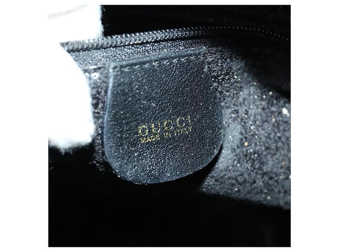 Borsa a mano in pelle Gucci Bamboo 2way Nera Oro 001 1638 2615 Auth 156944 Nero D'oro - vista 20