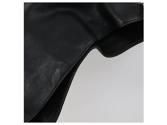 Borsa a mano in pelle Gucci Bamboo 2way Nera Oro 001 1638 2615 Auth 156944 Nero D'oro - vista 6