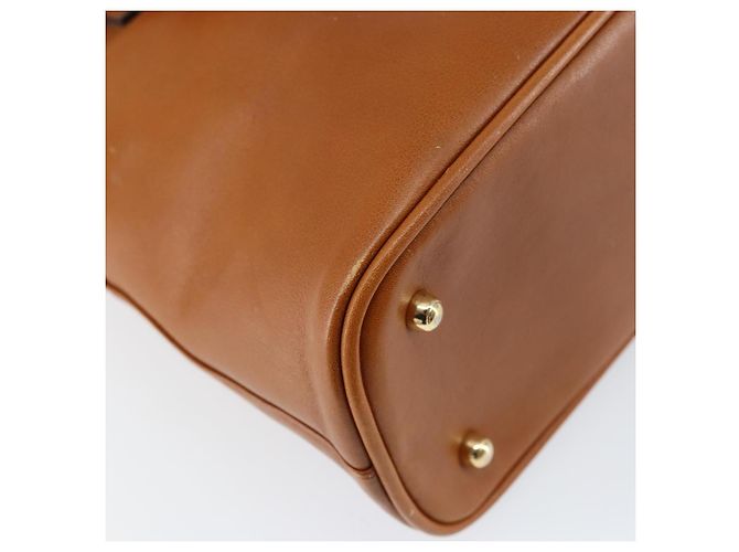 Borsa a mano in pelle GUCCI Bamboo 2way Marrone Oro 000 1274 0290 Auth 153886 - vista 10