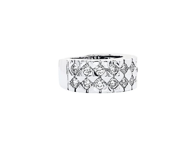 Anello Boucheron, oro bianco e diamanti. - vista 4
