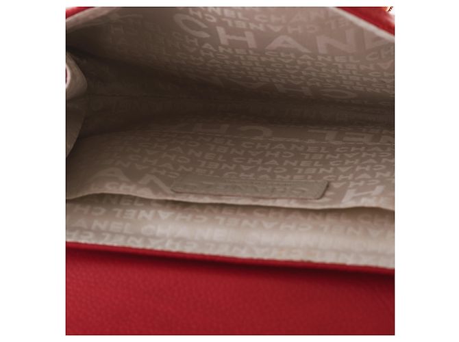 Timeless Borsa mini flap a fisarmonica Chanel in pelle caviar rossa Rosso - vista 9