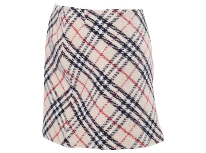 Falda Mini de Lana Burberry London Blanco - vista 2