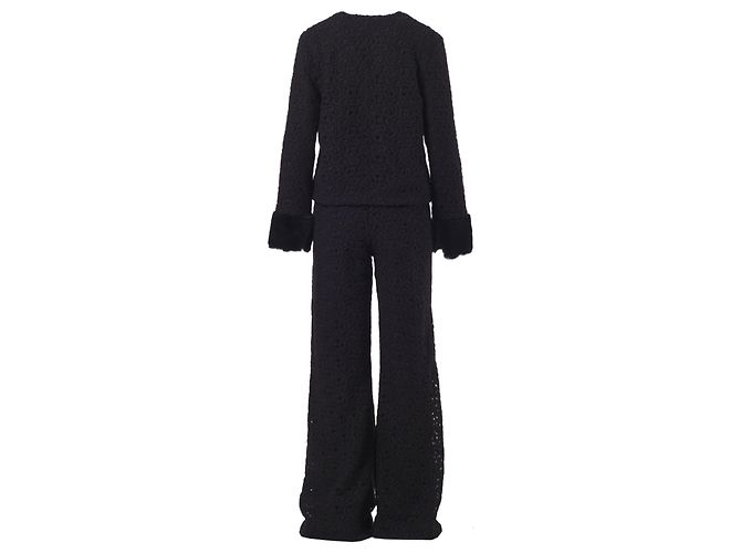 Autre Marque Sternenwoll-Spitzen-Set Schwarz - Ansicht 3