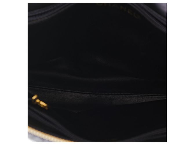 Borsa a mano in pelle di agnello nera Chanel Nero - vista 12