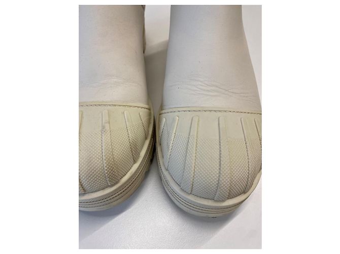 Botines Christian Dior Dioriron de goma blancos - vista 6