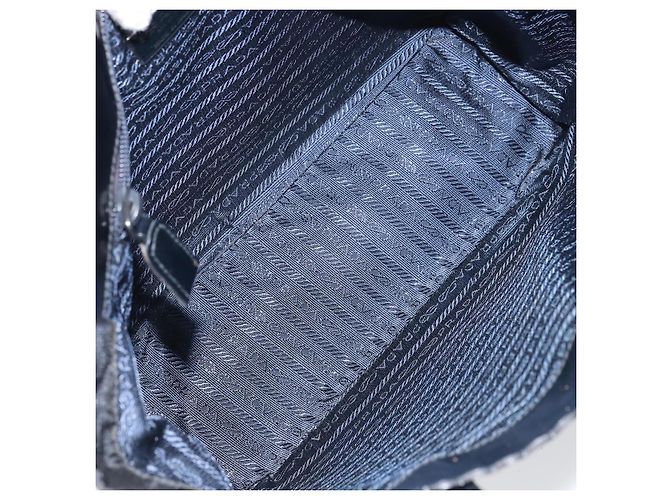 Prada Vintage Tote Tessuto mit Leder Mittel Schwarz - Ansicht 5