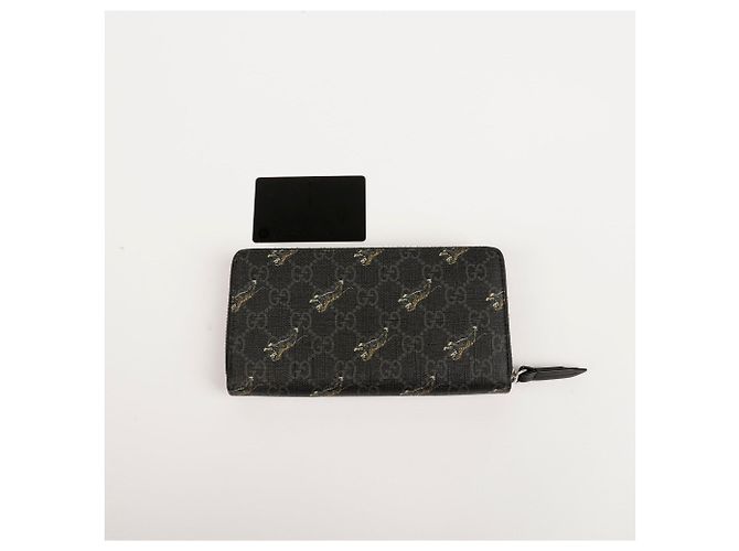 Gucci Cartera Larga con Impresión de Tigre Negro - vista 8