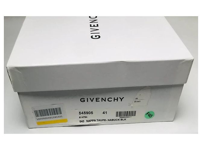Sandali Givenchy Nappa Neri e Taupe in Pelle con Tacco a Spillo Nero - vista 12