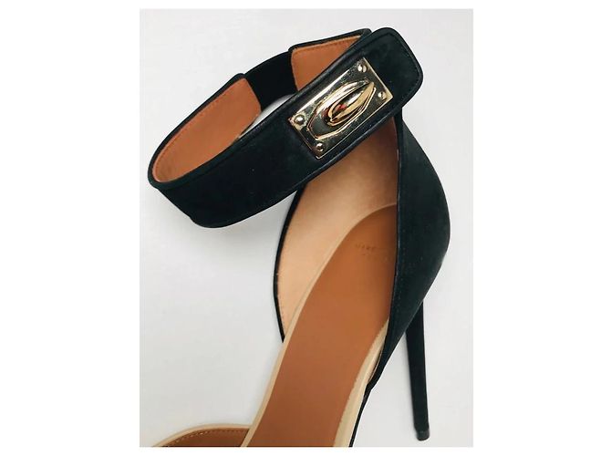 Sandali Givenchy Nappa Neri e Taupe in Pelle con Tacco a Spillo Nero - vista 3