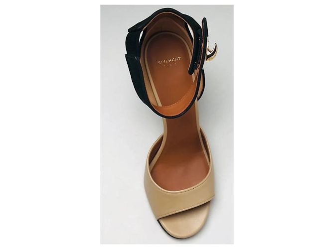 Sandali Givenchy Nappa Neri e Taupe in Pelle con Tacco a Spillo Nero - vista 5