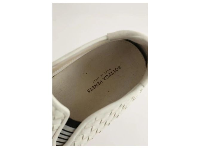 Bottega Veneta Baskets en cuir blanches - vue 5
