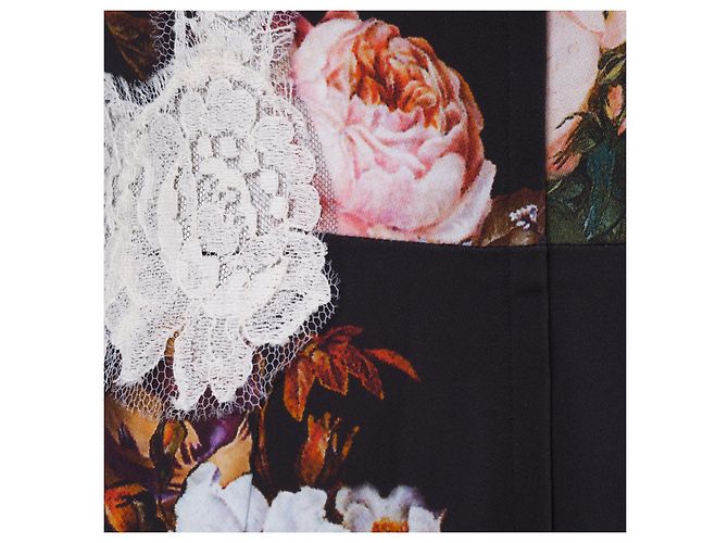 Dolce & Gabbana Kleid mit Blumenmuster und Spitzendetails Weiß - Ansicht 4
