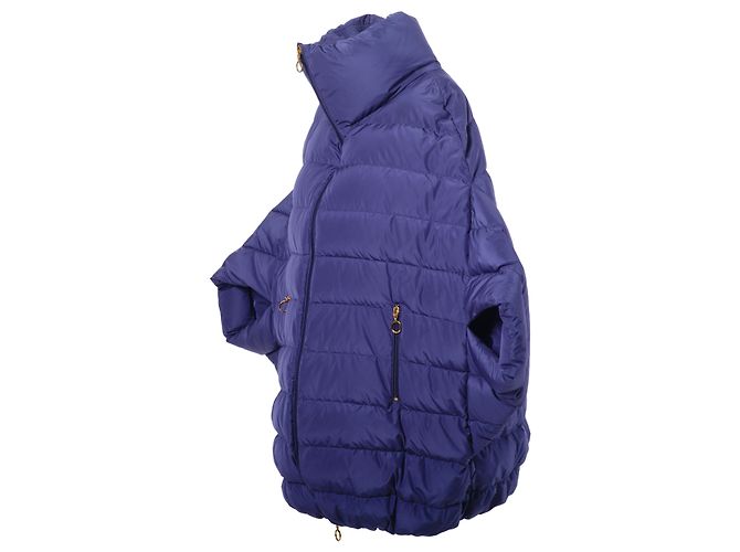 Moncler Oversized Daunenjacke mit Kimonoärmeln Blau - Ansicht 2