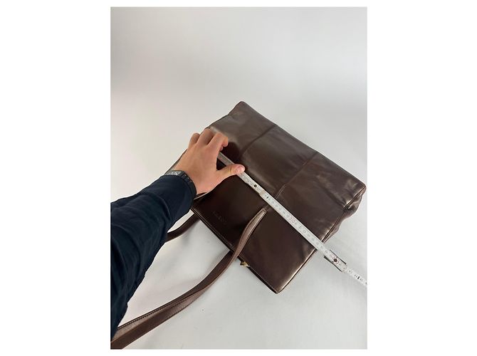 Vintage Loewe Madrid Leder Tote Bag Bronze Braun - Ansicht 10