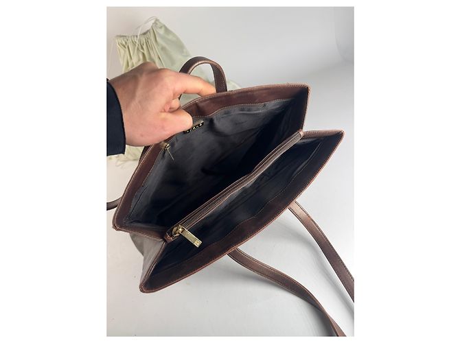 Vintage Loewe Madrid Leder Tote Bag Bronze Braun - Ansicht 4