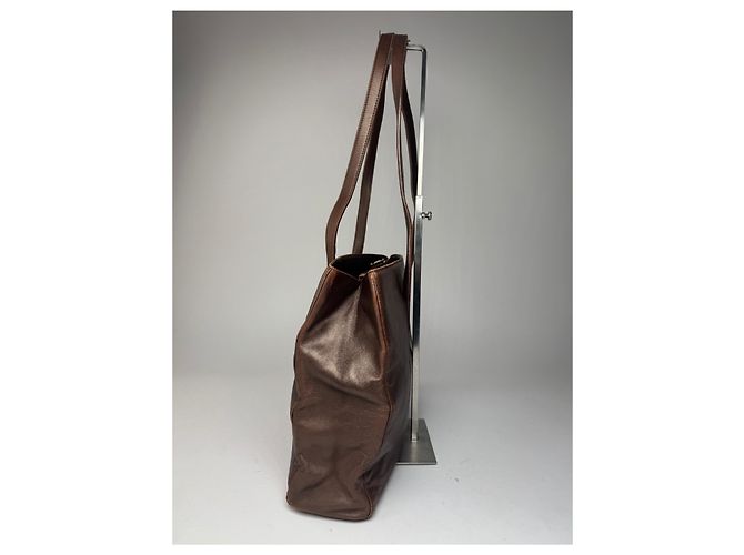 Vintage Loewe Madrid Leder Tote Bag Bronze Braun - Ansicht 6
