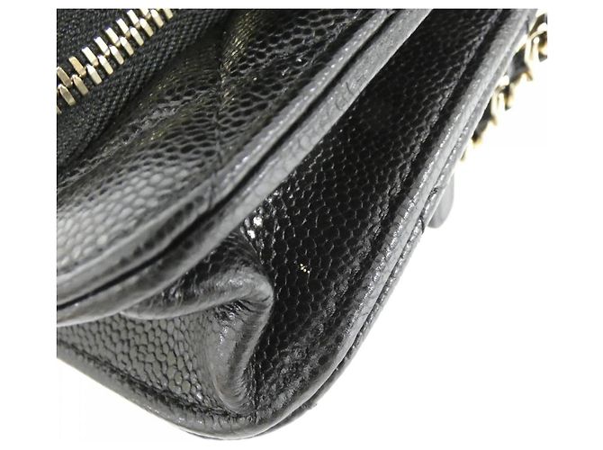 Borsa a spalla in pelle di vitello grana nera Chanel AP2914 Nero - vista 4